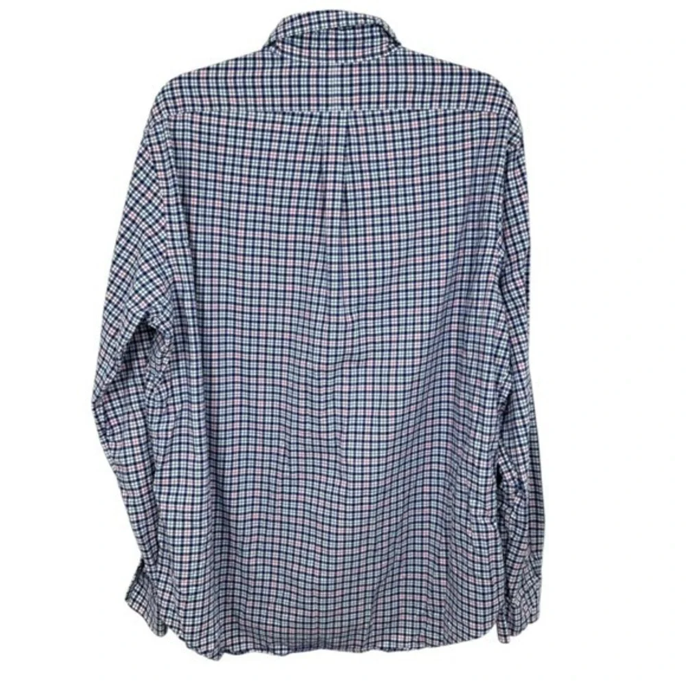Polo Ralph Lauren Men's XL Blue Pink‎ Gingham Button Down Shirt Preppy Career